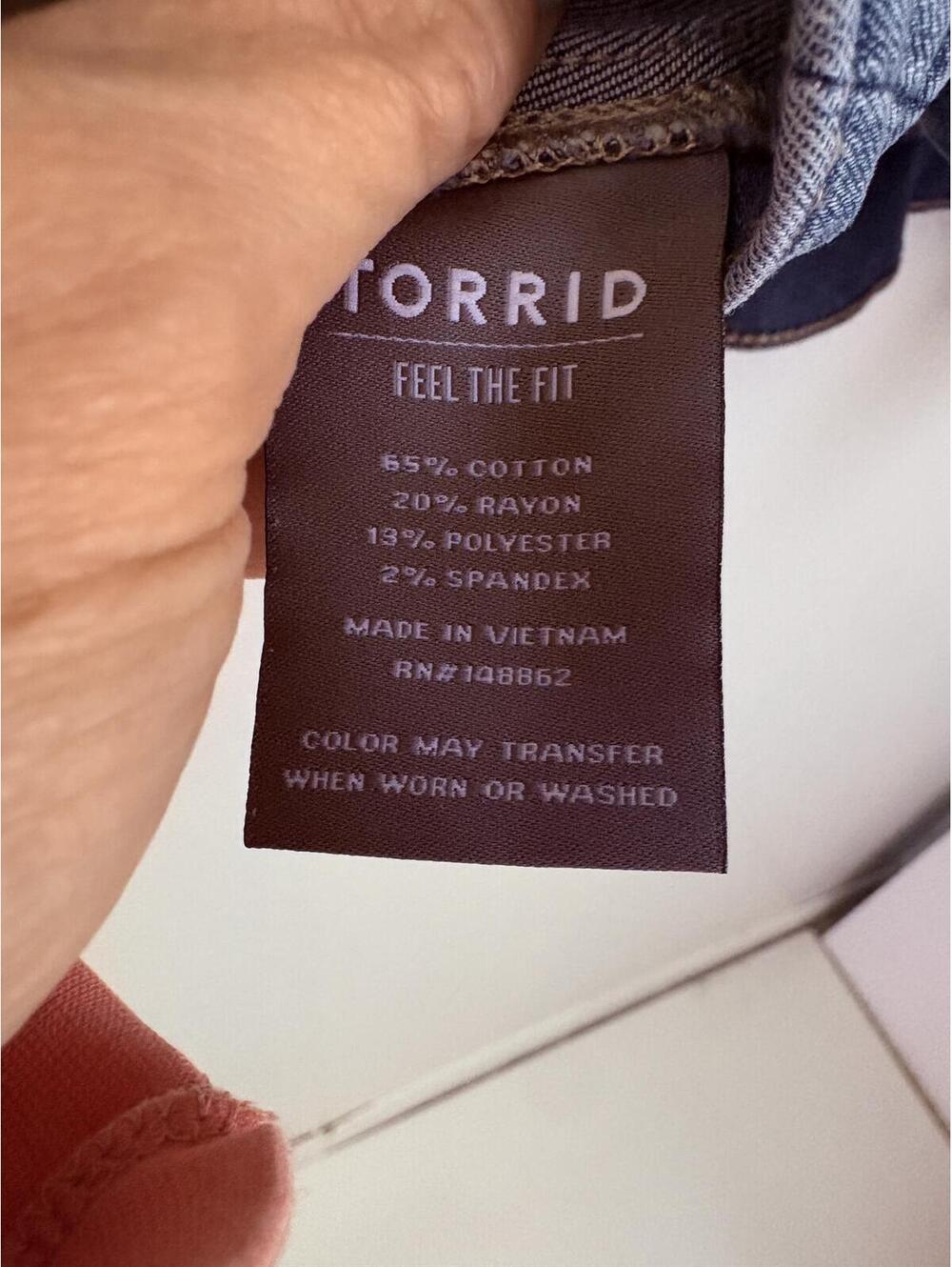 Torrid | Cropped Scoop Neck Button Medium Dark Wash Denim Jean Jacket Size 4X - Picture 7 of 7